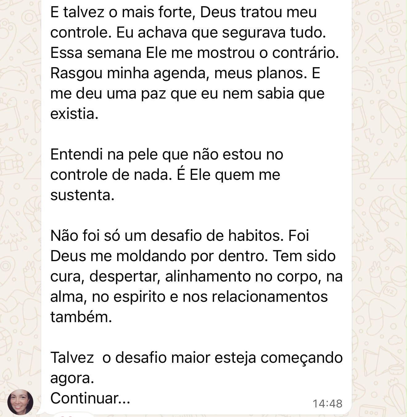 Depoimento de participante