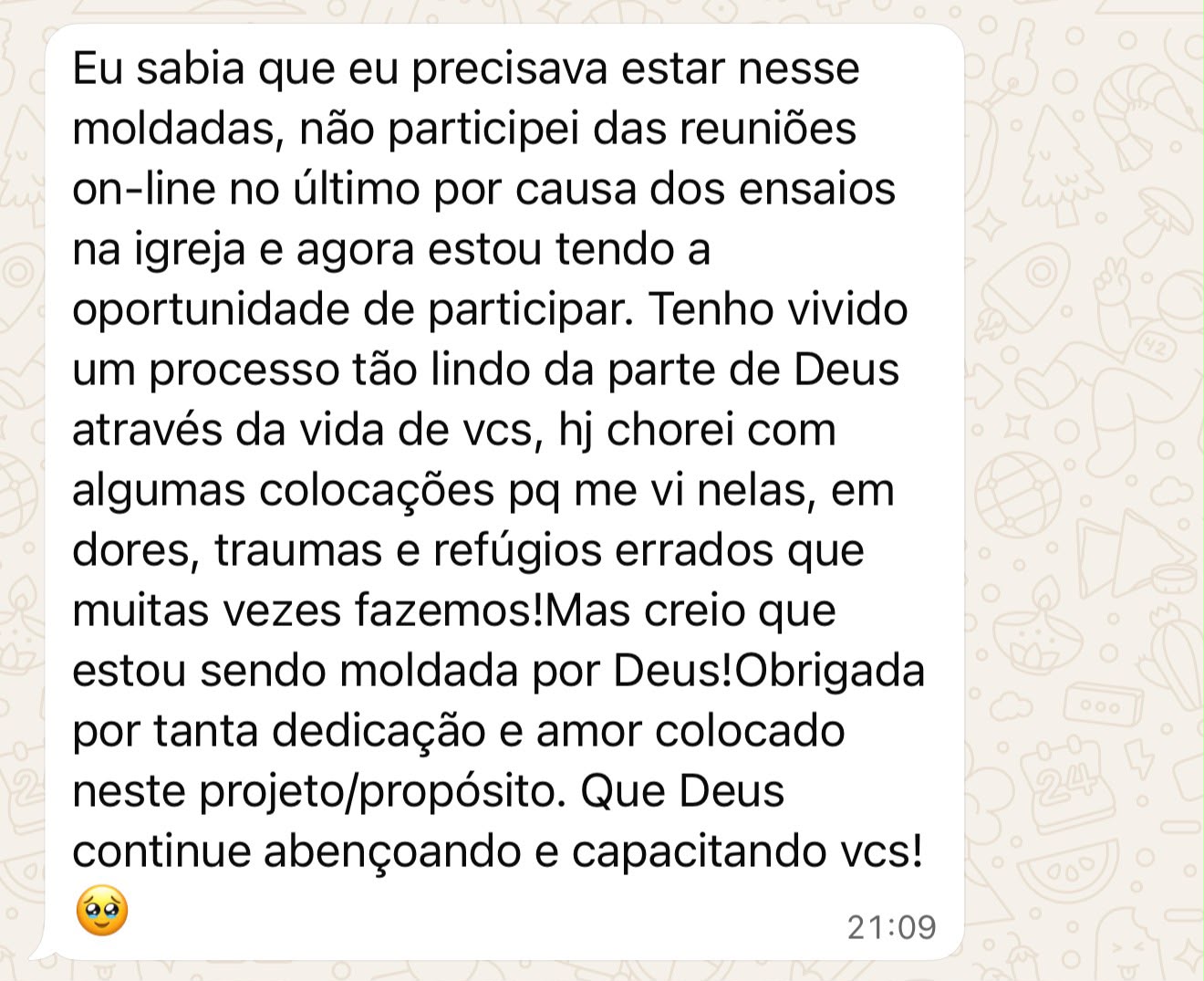 Depoimento de participante